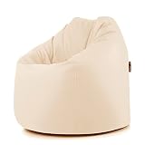 Sillón Tera Pouf Soft de piel ecológica, 78 x 78 x 93 cm, desmontable, relleno de bolas de poliestireno, ajustable a cualquier asiento, disponible en 10 colores