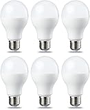 Amazon Basics Bombilla LED Esférica E27 de tornillo Edison, 9W (Equivalente a 60W), [Classe energética A++], Blanco Cálido - 6 unidades