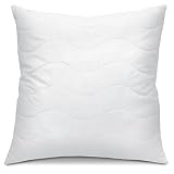 Beautissu Almohada cojín BeauNuit NK - 80x80 cm - Relleno de 800g de Microfibra - Costura Interior - Apto para alérgicos