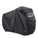COTOP Funda para Bicicleta, 210T Cubierta Impermeable para Bicicleta Protección UV Anti Polvo Lluvia con Orificios de Bloqueo para Bicicleta de montaña/Bicicleta de Carretera/Bicicleta de Ruta