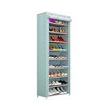 organizador de zapatero Gran estante de zapatos de 10 estantes con tapa de tela no tejida para almacenamiento de zapatos, gabinete de zapatos ideal para sala de estar de pasillo. Zapatero de servicio