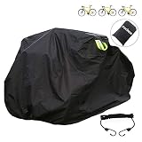 FUCNEN - Funda grande para bicicleta para 2 3 bicicletas, tela Oxford 210D, antipolvo, lluvia, protección UV, para bicicleta de montaña o de 3 ruedas